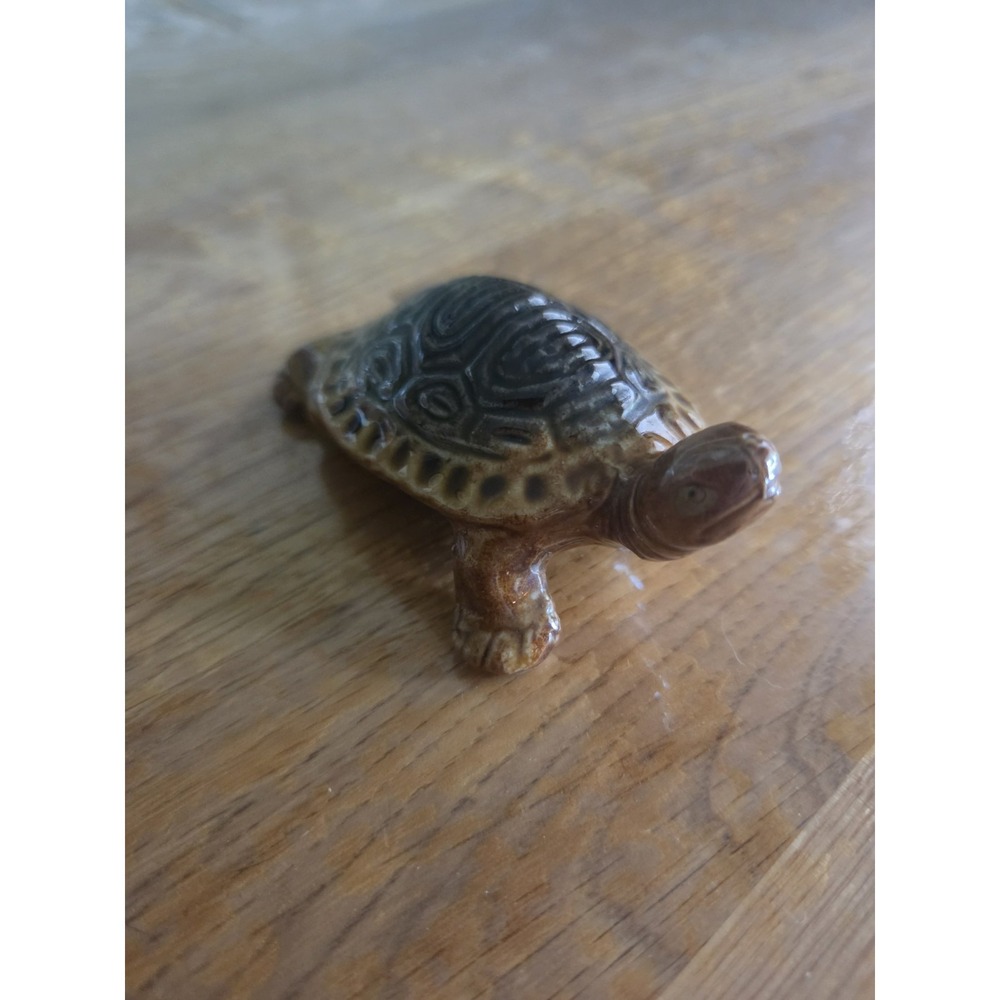 Diamond Back Terrapin Turtle Tortoise Porcelain Figurine Vintage Detailed Japan